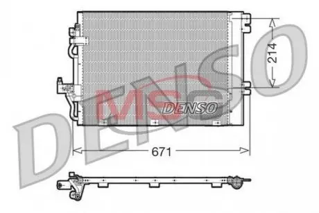 Радиатор кондиционера DENSO DCN20009