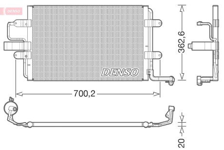 Радиатор кондиционера DENSO DCN32022 (фото 1)