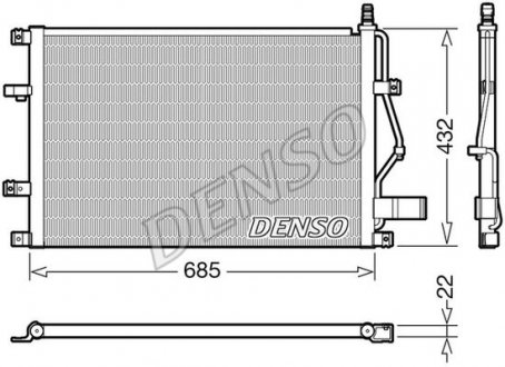 Радіатор кондиціонера DENSO DCN33013 (фото 1)