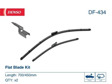 - Комплект склоочисників Flat Blade Kit DENSO DF-434