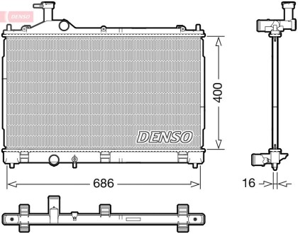 Радиатор Mitsubishi Outlander \'\'12>> DENSO DRM45056 (фото 1)