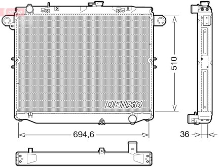 Радиатор TOTOTA Land Cruiser 100 \'\'98-07 DENSO DRM50139 (фото 1)