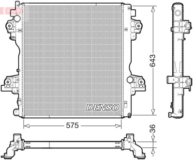 Радиатор TOTOTA Land Cruiser Prado 150 3.0D \'\'09-17 DENSO DRM50140 (фото 1)