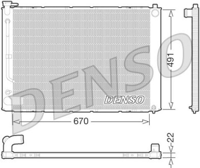 Радиатор охлаждения двигателя DENSO DRM51011