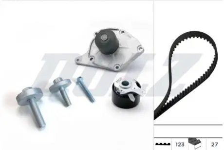 RENAULT К-т ГРМ (помпа + ремень + ролик + крепеж) CLIO II 1.5 dCi 03-05, KANGOO 1.5 dCi 02-, MEGANE II 1.5 dCi 04-06 DOLZ KD003