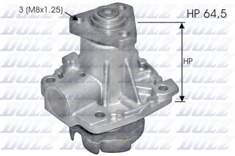 Fiat помпа воды sedici 06-,suzuki grand vitara 05-,swift,sx4 05- DOLZ S-248 (фото 1)