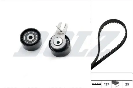 К-кт. ГРМ (ремень+2 ролика) Citroen Berlingo 1.6 HDI 05- DOLZ SKD016