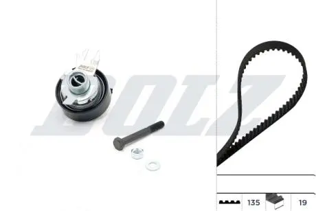К-кт. ГРМ (рем.+ролик+крепление) VW 1,0-1,4: Polo, Caddy, Lupo 95- SEAT 1,0/1,4 DOLZ SKD031