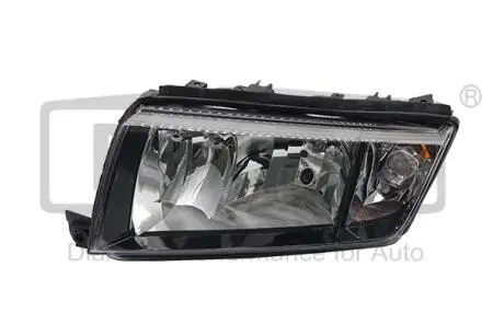 Фара левая (черная рамка) с моторчиком и лампой Skoda Fabia (00-08) (DPA 89410198202