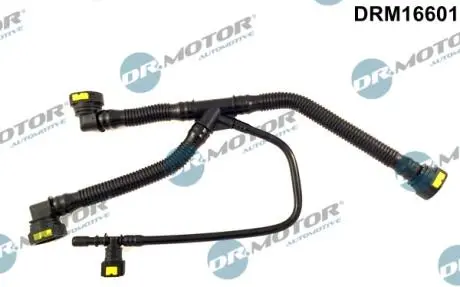 Шланг вентиляції пластиковий з фітингами DR. MOTOR DRM16601
