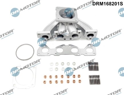 Коллектор выпускной в комплекте с крепежом и прокладками DR. MOTOR DRM168201S