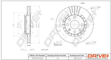 Drive+ - Гальмівний диск Drive+ DP1010.11.0346