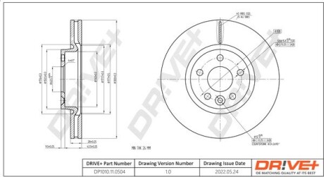 Drive+ - Гальмівний диск Drive+ DP1010.11.0504