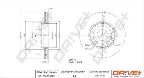 Drive+ - Гальмівний диск Drive+ DP1010.11.0628