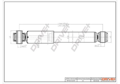 Drive+ Амортизатор (задній) Opel Combo 01- (ГАЗ) Drive+ DP1610.10.0147