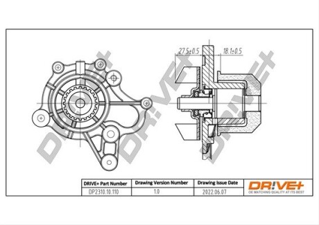 Насос охолоджуючої рідини Drive+ DP2310.10.110