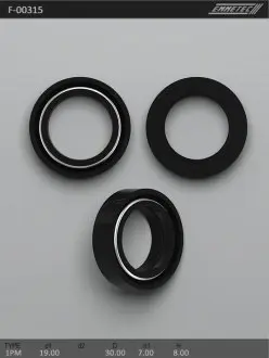 Сальник 19,00/30,00*7,00/8,00 тип 1pm EMMETEC F-00315