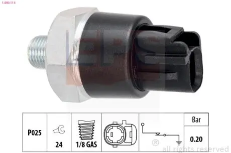 Датчик давления масла Toyota Avensis/Corola/Carina/Camry 1.4-2.7 92- EPS 1.800.114