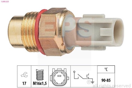 TOYOTA Температурный датчик включения вентилятора радиатора AVENSIS 97- EPS 1.850.223 (фото 1)