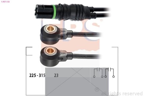 BMW Датчик детонації 1 (E81) 116 i/118 i/120 i 06-11, 3 (E46) 316 i/318 i/ 320 i 98- EPS 1.957.132