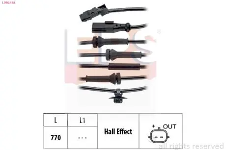 Датчик ABS передний Renault Kangoo 08- EPS 1.960.148