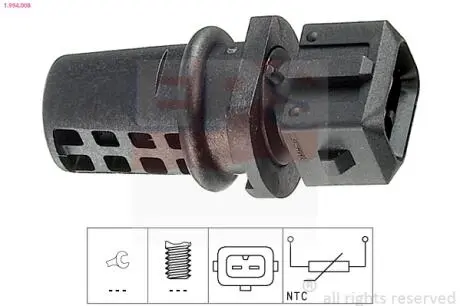 Датчик, температура впускаемого воздуха Daewoo Lanos, Leganza, Nubira 1.4-2.0 16V 05.97- Volvo 1.6-2.5 EPS 1.994.008