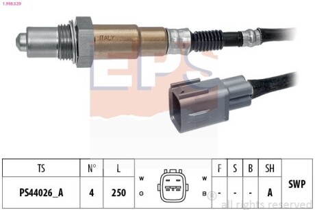 TOYOTA лямбда-зонд Land Cruiser 100/200 4,6-4,7 EPS 1.998.529