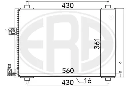Радиатор кондиционера ERA 667039