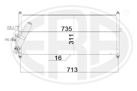 Радіатор кондиціонера ERA 667184