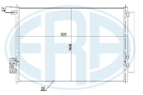 Радіатор кондиціонера ERA 667271