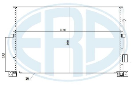 Радиатор кондиционера ERA 667280