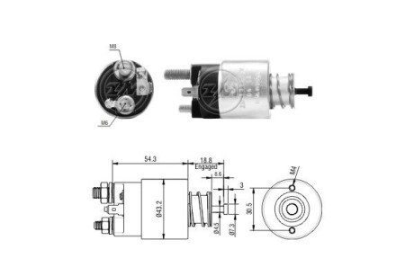 Втягуюче реле стартера ERA ZM1391