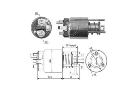 Втягуюче реле стартера ERA ZM1395