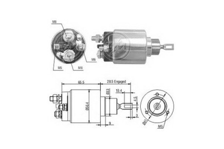 Втягивающее реле стартера ERA ZM1475