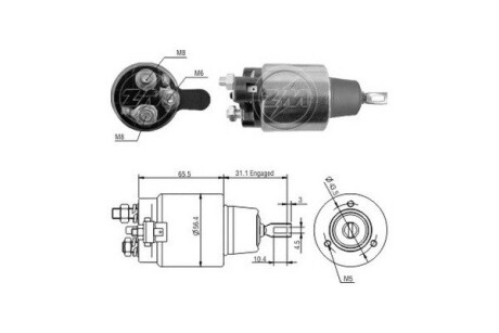 Втягуюче реле стартера ERA ZM1477