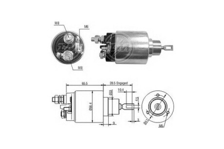 Втягуюче реле стартера ERA ZM1479