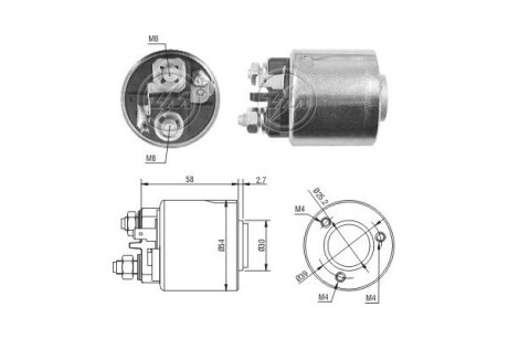 Втягивающее реле стартера ERA ZM1491