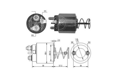 Втягуюче реле стартера ERA ZM1492