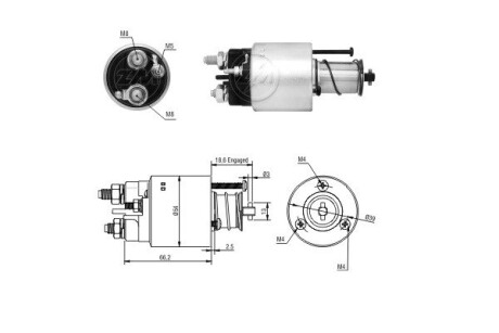 Втягивающее реле стартера ERA ZM1496