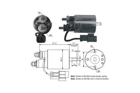 Втягивающее реле стартера ERA ZM1585