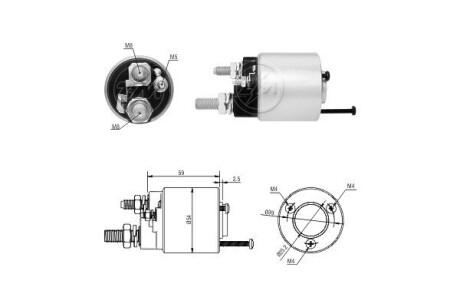 Втягивающее реле стартера ERA ZM1591