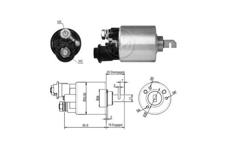 Втягивающее реле стартера ERA ZM1608