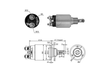 Втягивающее реле стартера ERA ZM1653