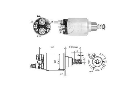 Втягивающее реле стартера ERA ZM1732