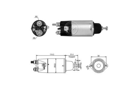 Втягивающее реле стартера ERA ZM1898