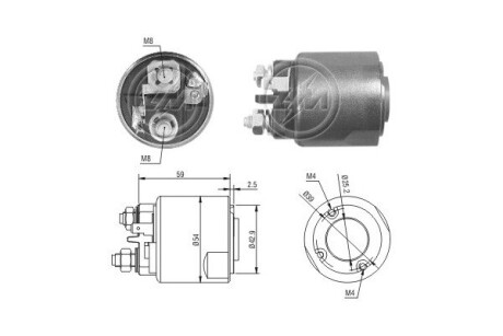 Втягуюче реле стартера ERA ZM2491