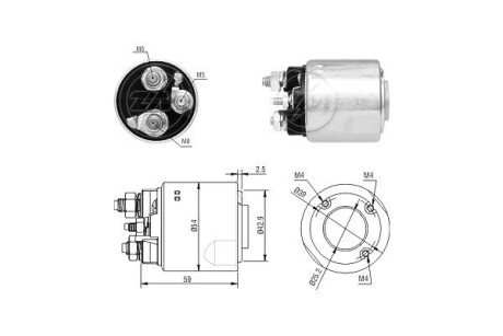 Втягуюче реле стартера ERA ZM2498