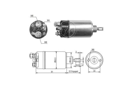 Втягивающее реле стартера ERA ZM2629