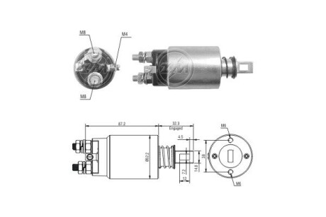 Втягивающее реле стартера ERA ZM2689