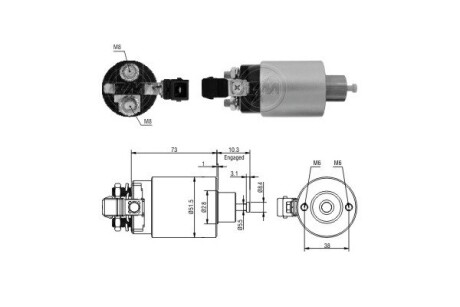 Втягуюче реле стартера ERA ZM2695